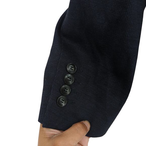 Canali Men US 48 Impeccabile Wool Blend Sports Blazer Blue Micro Check NEW FLAW - Picture 11 of 13